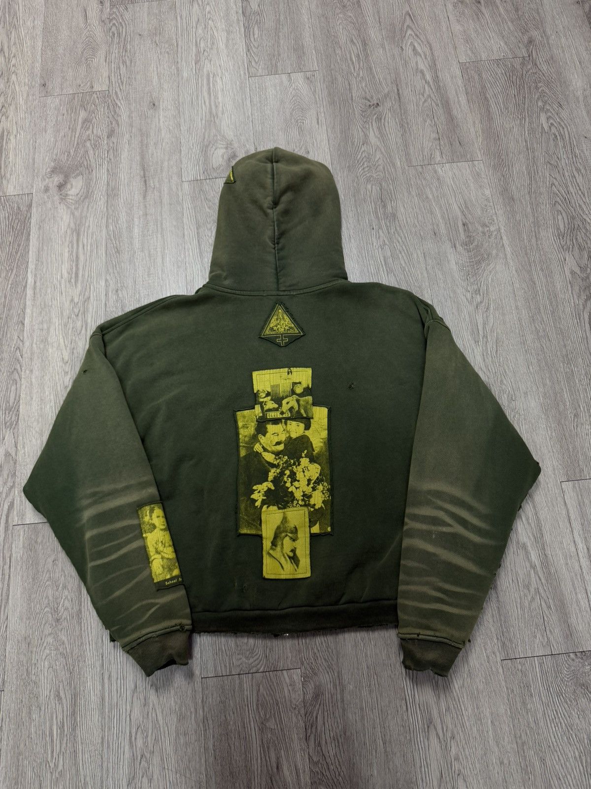 Enfants Riches Deprimes ENFANTS RICHES DÉPRIMÉS Green Two Wars Zip Up Hoodie Medium Size US M / EU 48-50 / 2 - 2 Thumbnail