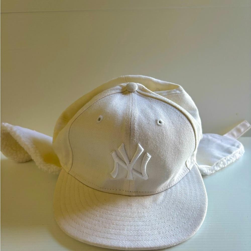 Designer Rare Y2K NY Yankees New Era White Snapback Hat Size ONE SIZE - 1 Thumbnail