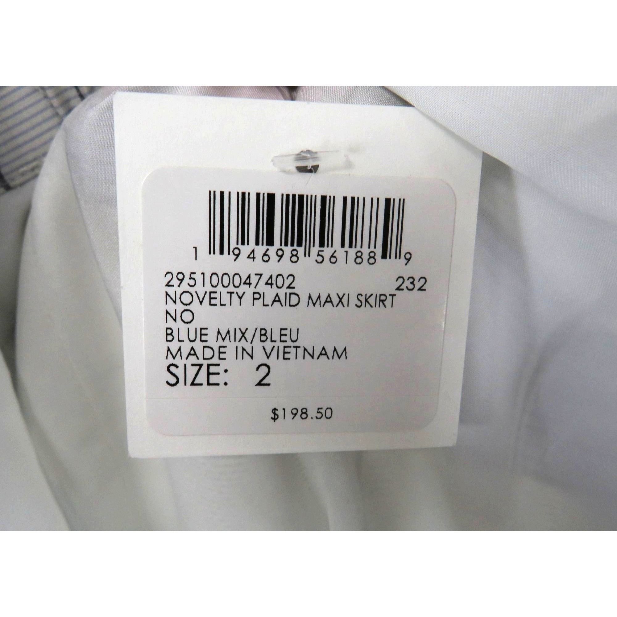 Club Monaco Club Monaco Plaid Maxi Skirt Blue Mix Size 2 Elastic Waist N Size 26" / US 2 / IT 38 - 5 Thumbnail
