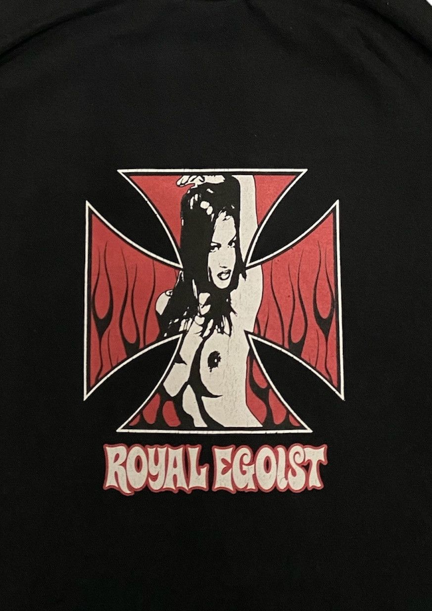 Japanese Brand 1990s 🔥ROYAL EGOIST Pin Up Cross fire flames hysteric cospa Size US M / EU 48-50 / 2 - 1 Thumbnail