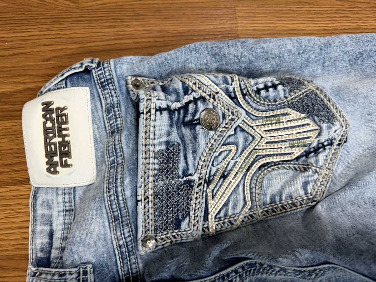 BKE American Fighter Striker Relaxed Straight Stretch Jeans 32R Size US 32 / EU 48 - 3 Thumbnail