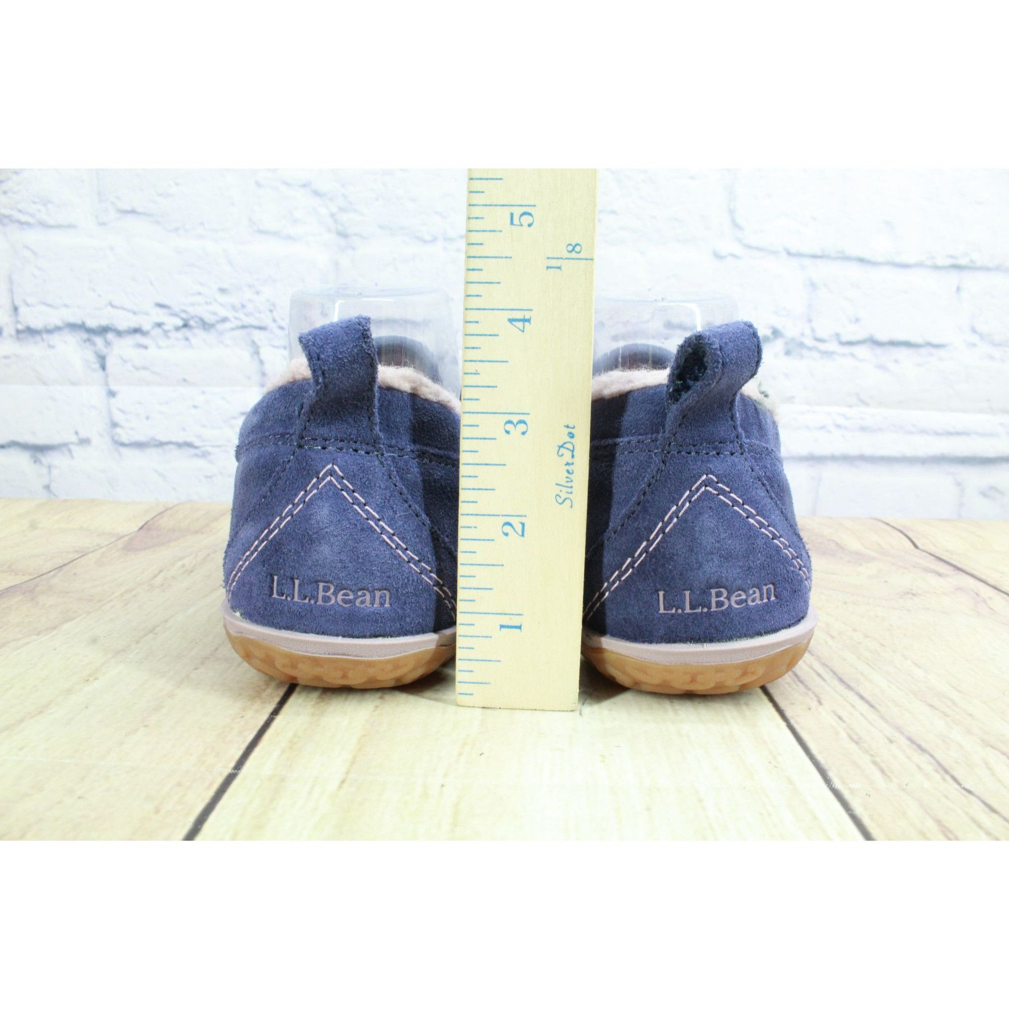 L.L. Bean L.L.Bean Purple Suede Fleece Moc Slippers Women’s 8M Size US 8 / IT 38 - 6 Thumbnail