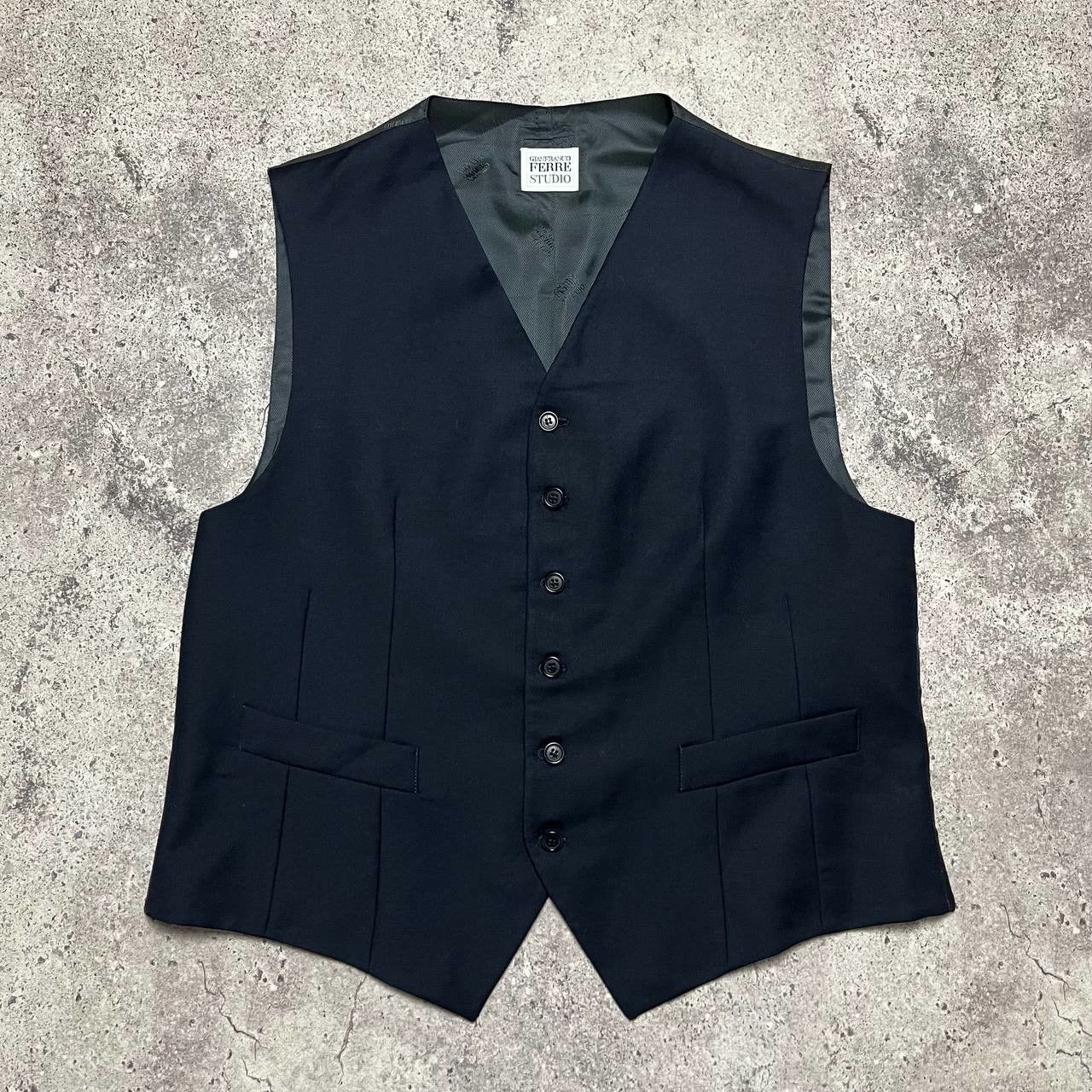 Gianfranco Ferre Gianfranko Ferre Classic Navy Blue Vest Gilet Size 44 USA Size US S / EU 44-46 / 1 - 1 Thumbnail