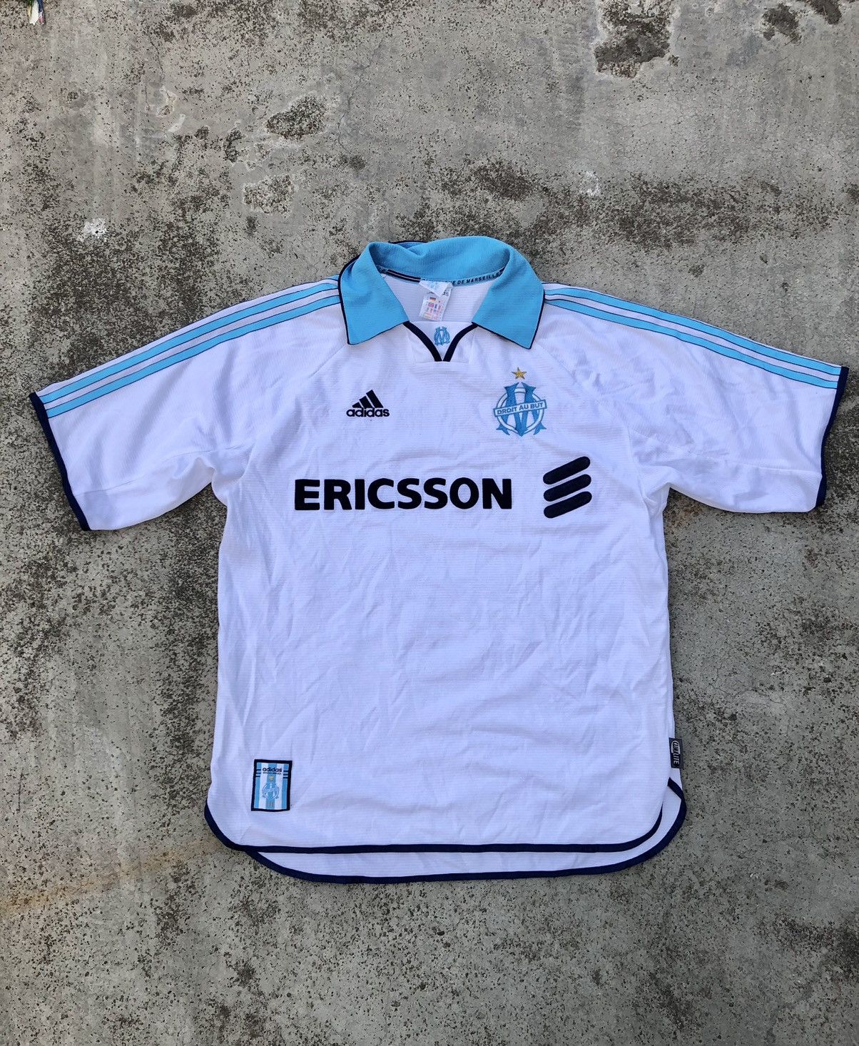 image of Soccer Jersey x Vintage Vtge Olympiquede Marseille 2000/2001 Home Jersey in White (Size Medium)