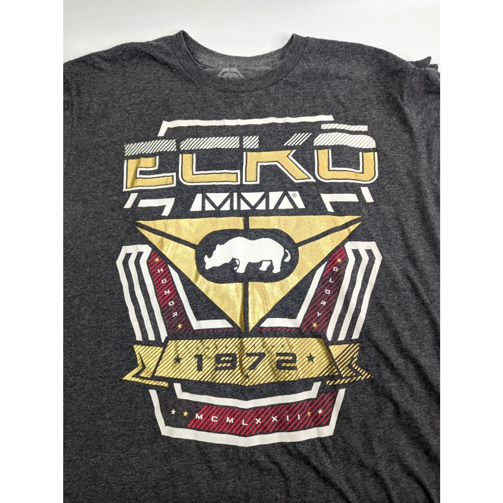 Ecko Unltd. VINTAGE Ecko Unltd Unlimited MMA T-Shirt Men Large Gray Gold Muscle Shirt Size US L / EU 52-54 / 3 - 5 Thumbnail