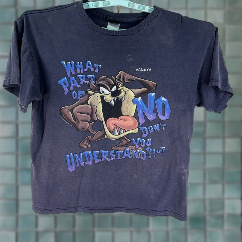 Vintage VINTAGE Taz 1999 Warner Brothers Attitude T-Shirt Mens XL Blue USA 90s Graphic Print Shirt Mens XL Blue USA Taz Attitude 1999 Vintage T-Shirt Size US XL / EU 56 / 4 - 1 Thumbnail