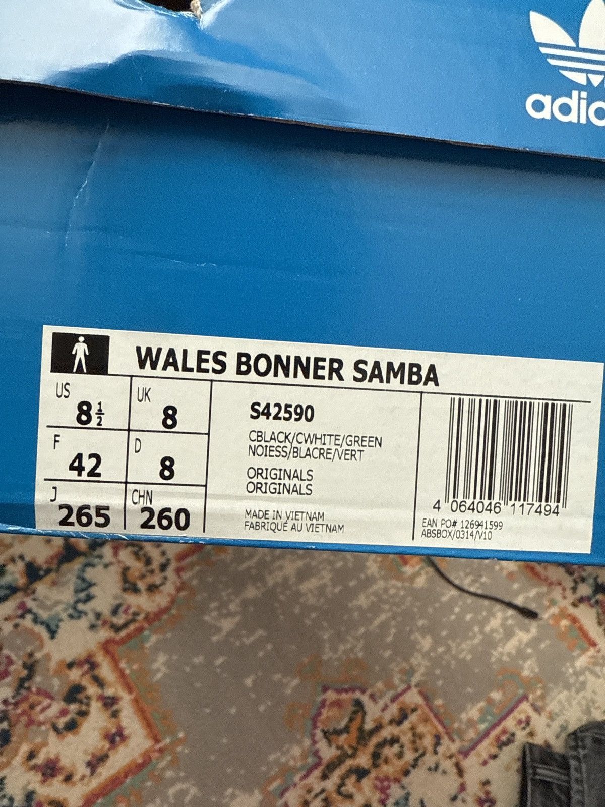 Adidas Wales Bonner x Adidas Sambas - Black/Green Size US 8.5 / EU 41-42 - 9 Thumbnail