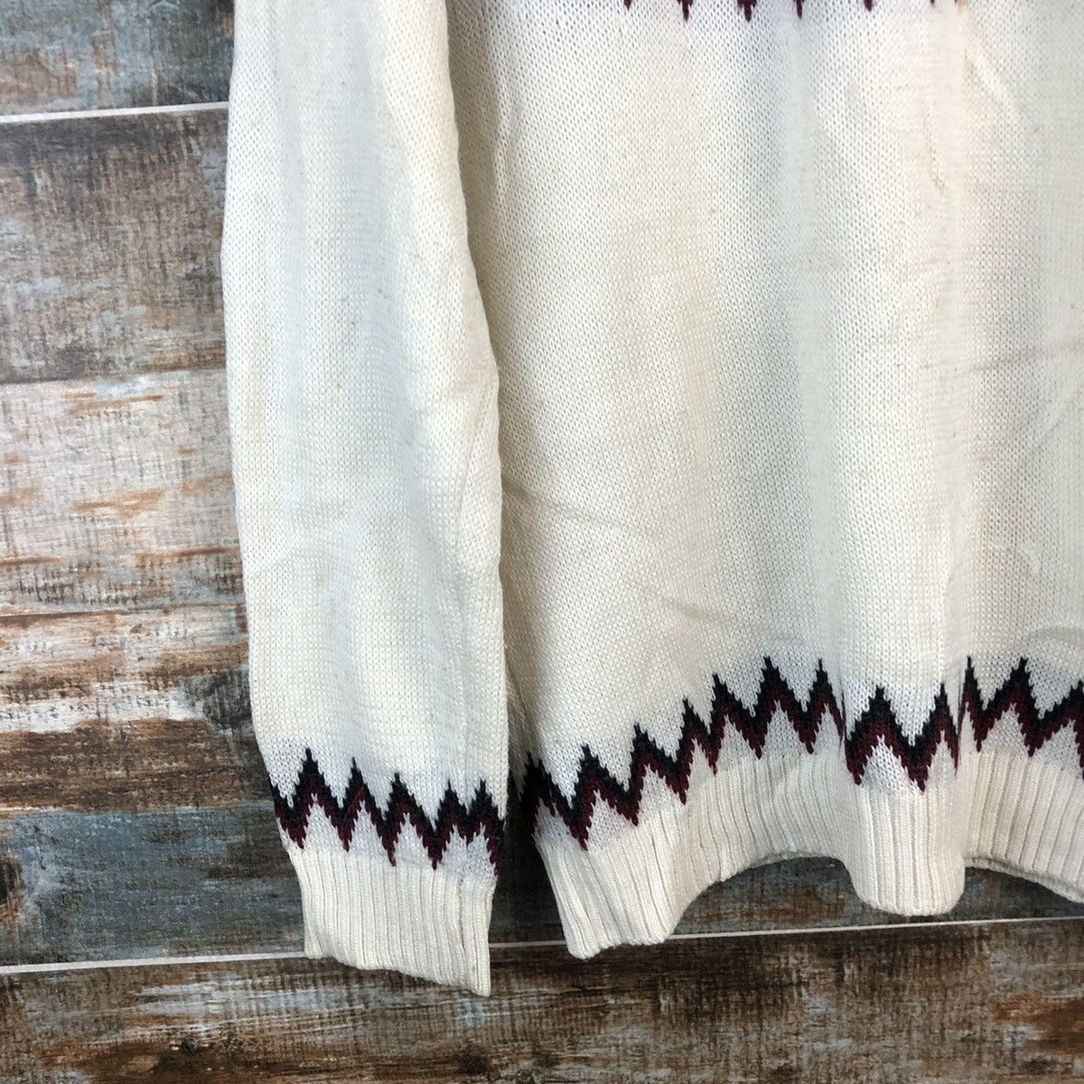 GU DL GU White navajo japan sweatshirt Knitwear #C580 Size US L / EU 52-54 / 3 - 15 Thumbnail