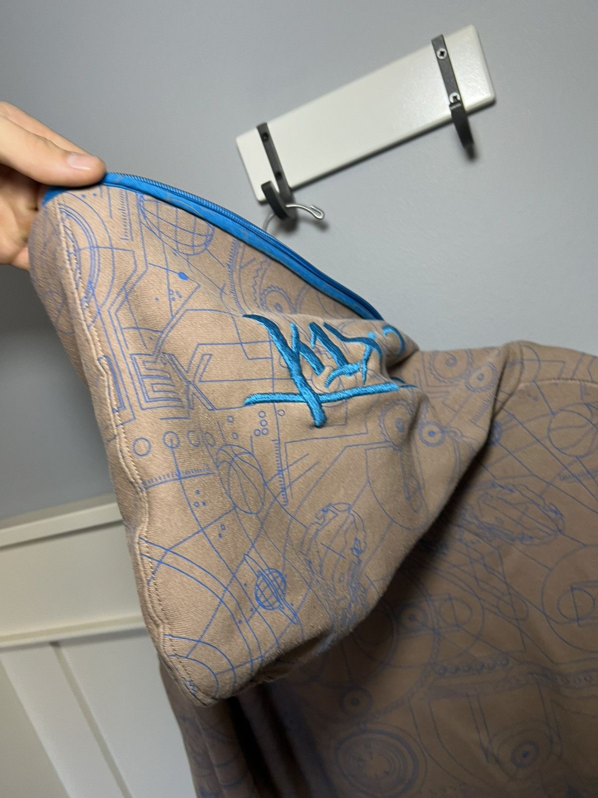 K1X Vintage K1X embroidered logo graffiti print full-zip hoodie Size US XXL / EU 58 / 5 - 17 Thumbnail