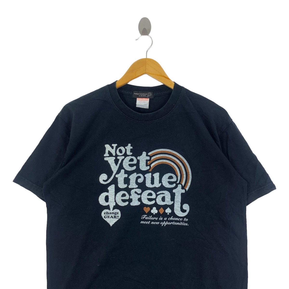Vintage HADAKA NUNCHACK Not Yet Defeat Change Gear Tee Shirt Size US L / EU 52-54 / 3 - 2 Thumbnail