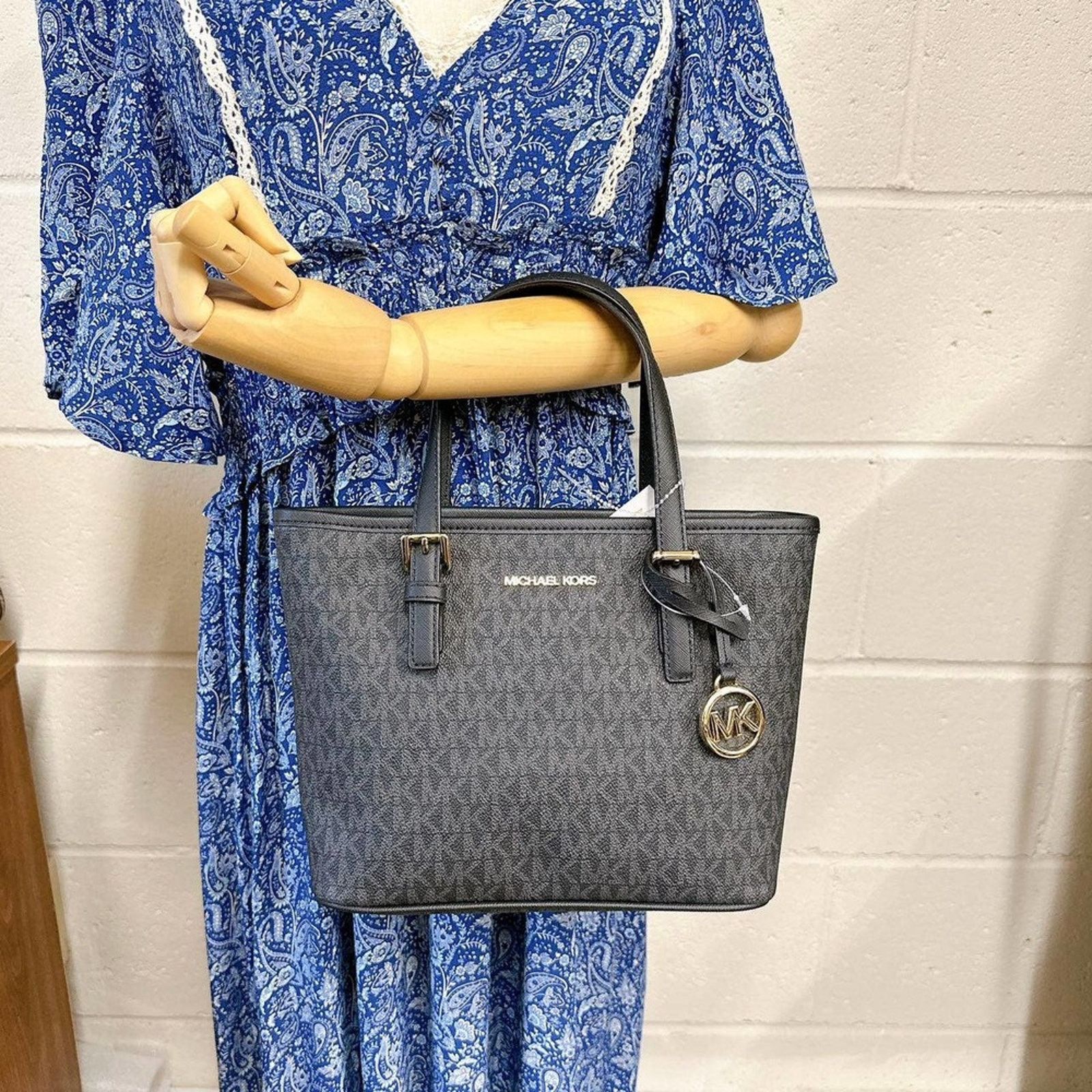 Michael Kors MICHAEL KORS 35T9GTVT0B Jet Set Travel xs Logo Top-Zip Tote Size ONE SIZE - 1 Thumbnail