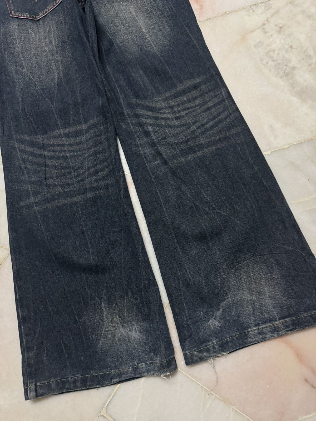 Tornado Mart BAGGY FLARE LEOPARD STUDDED ROMWE MUDMAX SICK BOOTCUT Size US 28 / EU 44 - 15 Thumbnail