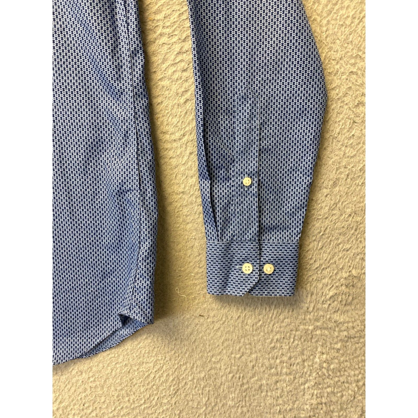 Banana Republic VINTAGE Banana Republic Shirt Button-Up Long Sleeve Men S Blue Geometric Pattern All Seasons Size US S / EU 44-46 / 1 - 3 Thumbnail