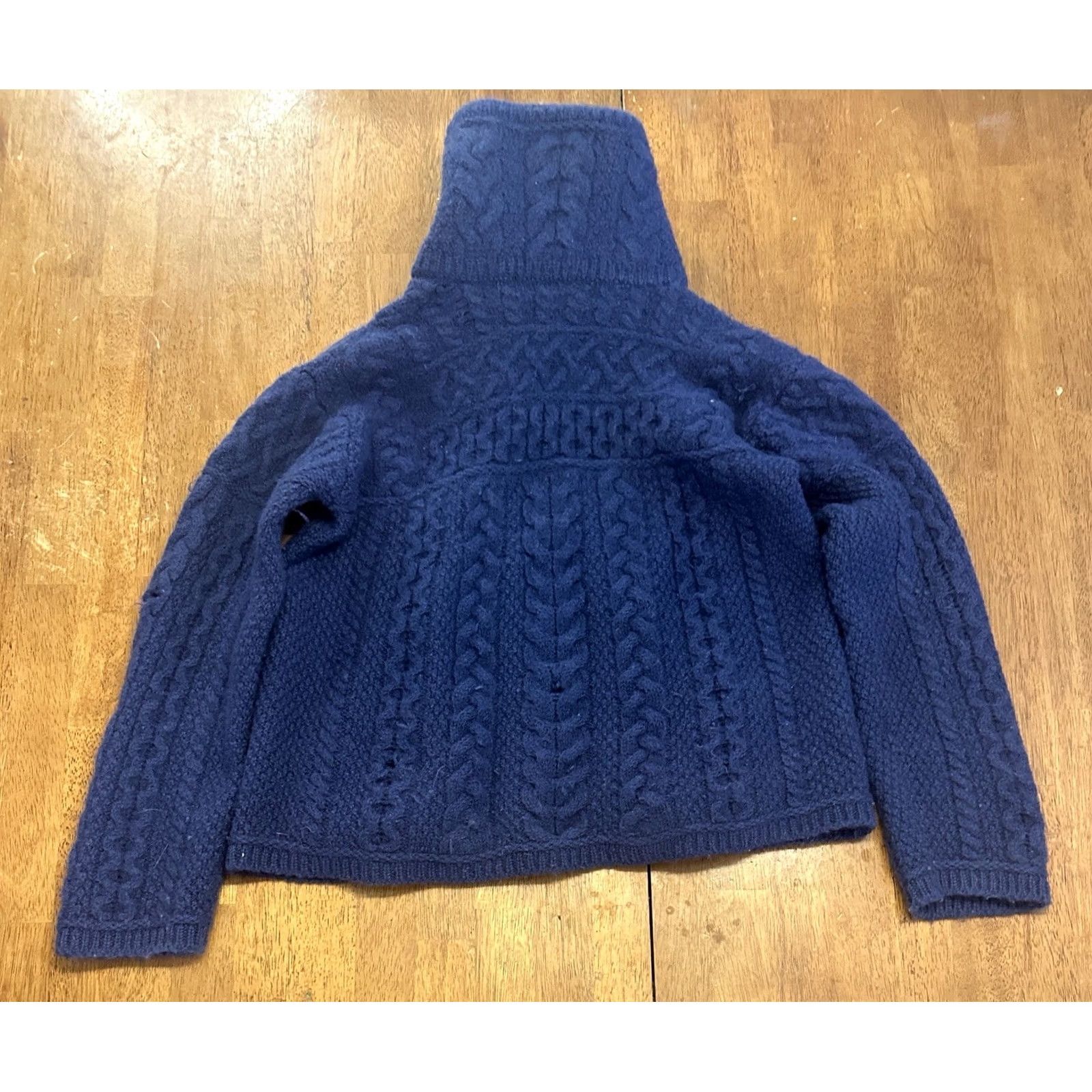 Vintage Aran Mor Women’s Merino Wool Zip Up Cardigan Sweater Jacket Fisherman Large Size L / US 10 / IT 46 - 3 Thumbnail