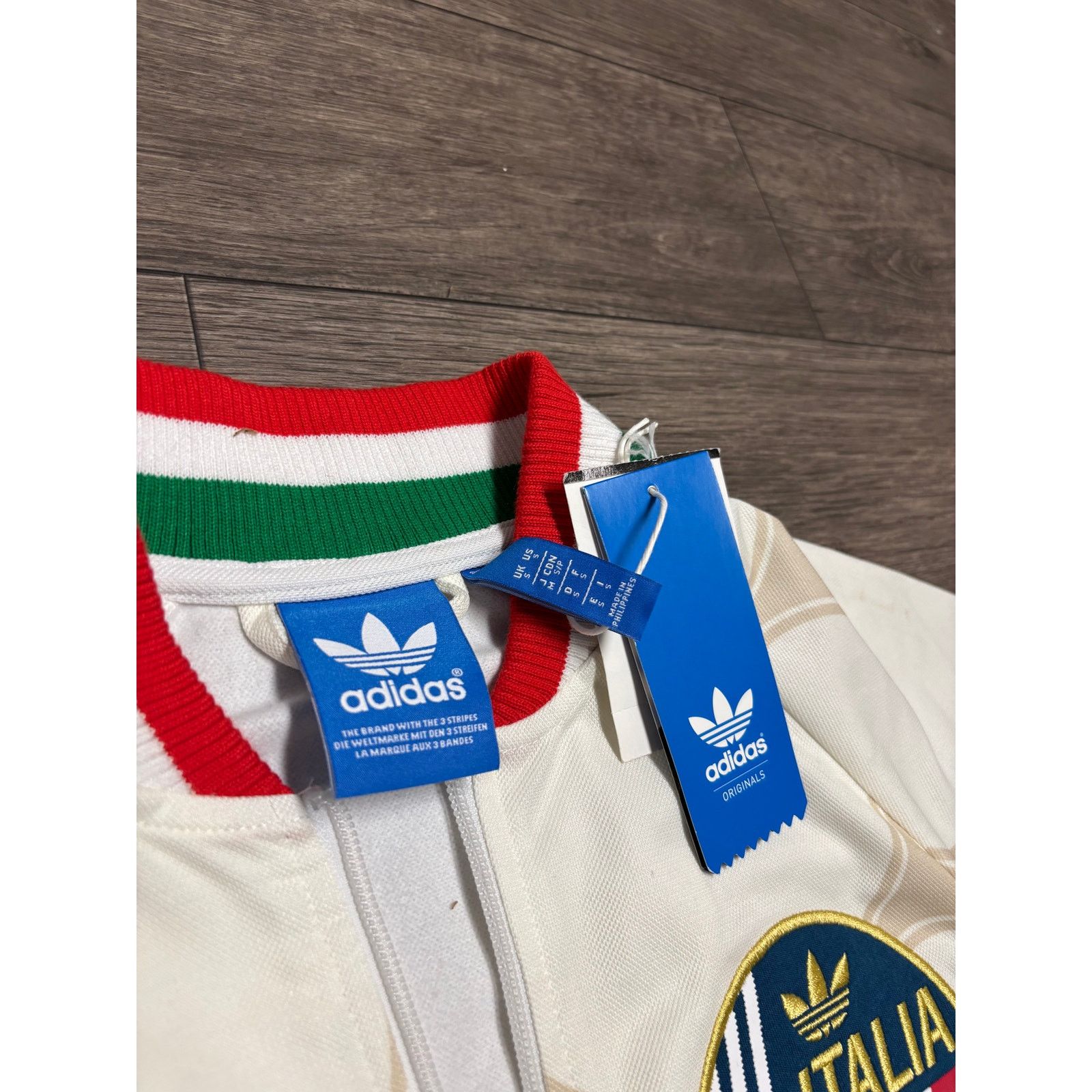 Adidas × Vintage Adidas Italia Bomber Jacket White NTW Sz S Size US S / EU 44-46 / 1 - 3 Thumbnail