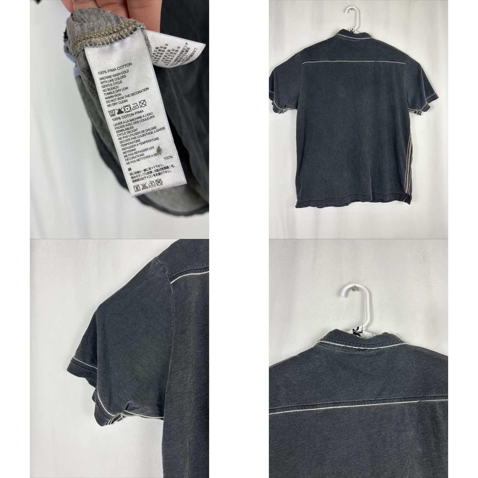 Tommy Bahama Tommy Bahama Polo Shirt Mens Large Gray Pima Cotton Modern Fit Shirt Size US L / EU 52-54 / 3 - 8 Thumbnail