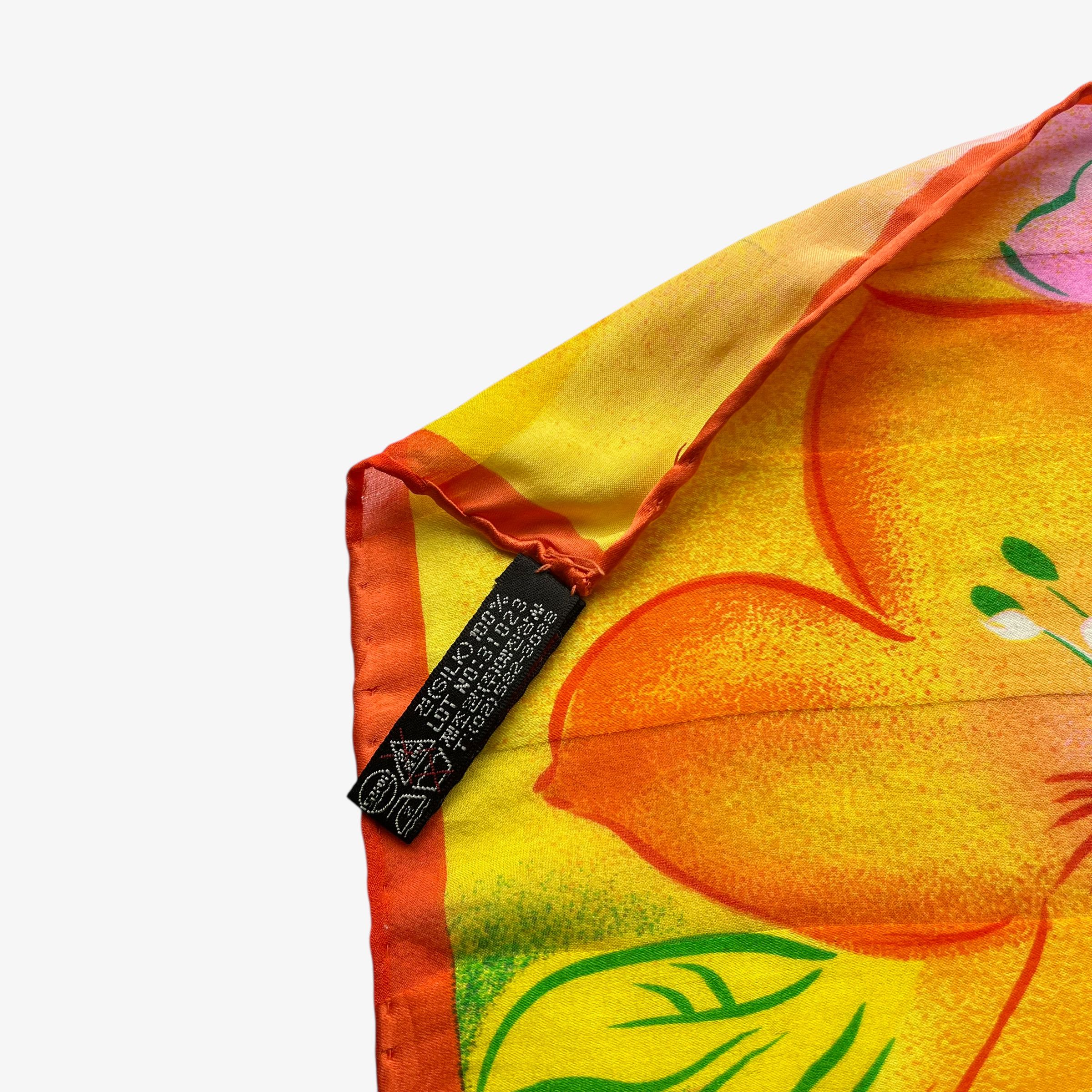 Balenciaga Vintage 90s Balenciaga Hawaiian Floral Print Silk Scarf Size ONE SIZE - 3 Thumbnail