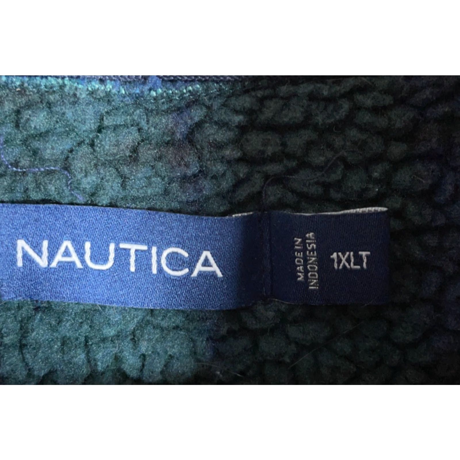 Nautica Nautica Fleece Jacket 1/4 Zip Plaid XL Tall Mens Green Blue Blackwatch Knit Pullover Casual Vintage Size US XL / EU 56 / 4 - 3 Thumbnail