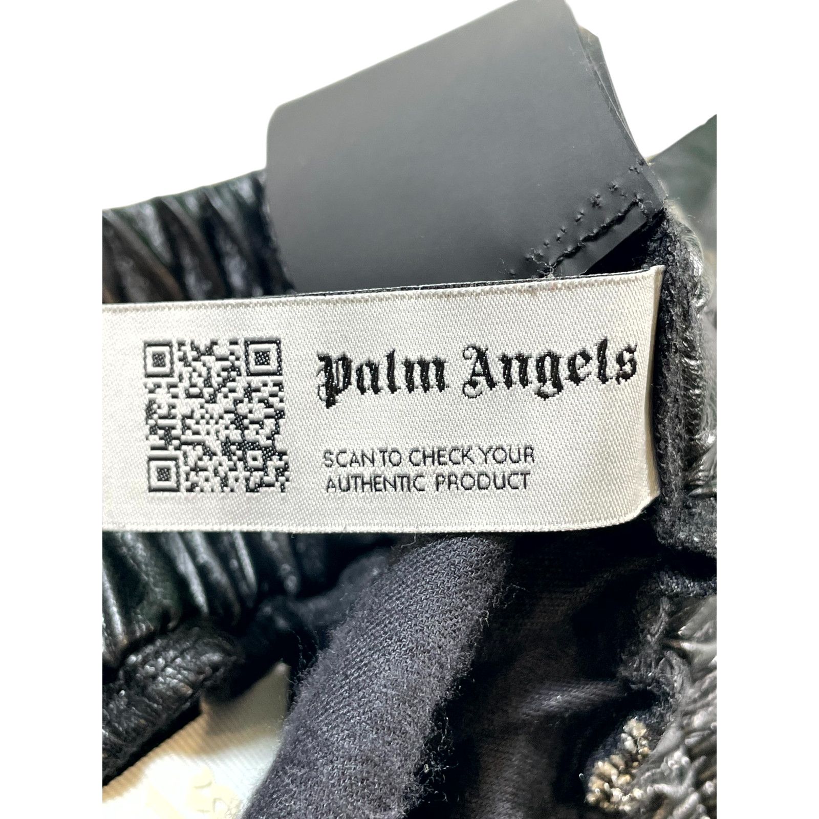 Palm Angels Palm Angels Leather Black & White Track Pants Size US 34 / EU 50 - 7 Thumbnail