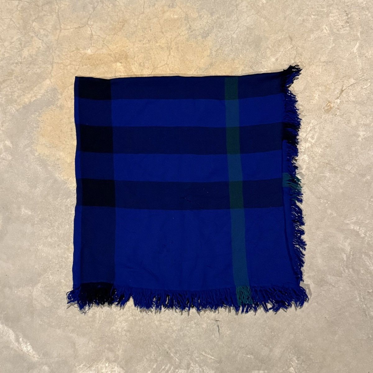 Burberry Burberry Merino Wool Nova Check Shawl Scarf Regency Blue Size ONE SIZE - 1 Thumbnail