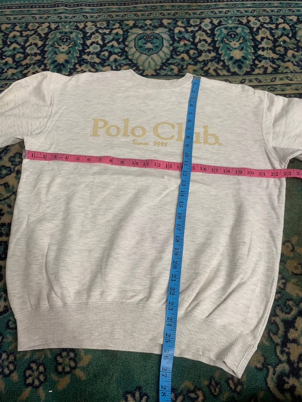 U.S. Polo Assn. Vintage Royal Polo Sweatshirt 90s Cream royal rare Size US L / EU 52-54 / 3 - 6 Thumbnail