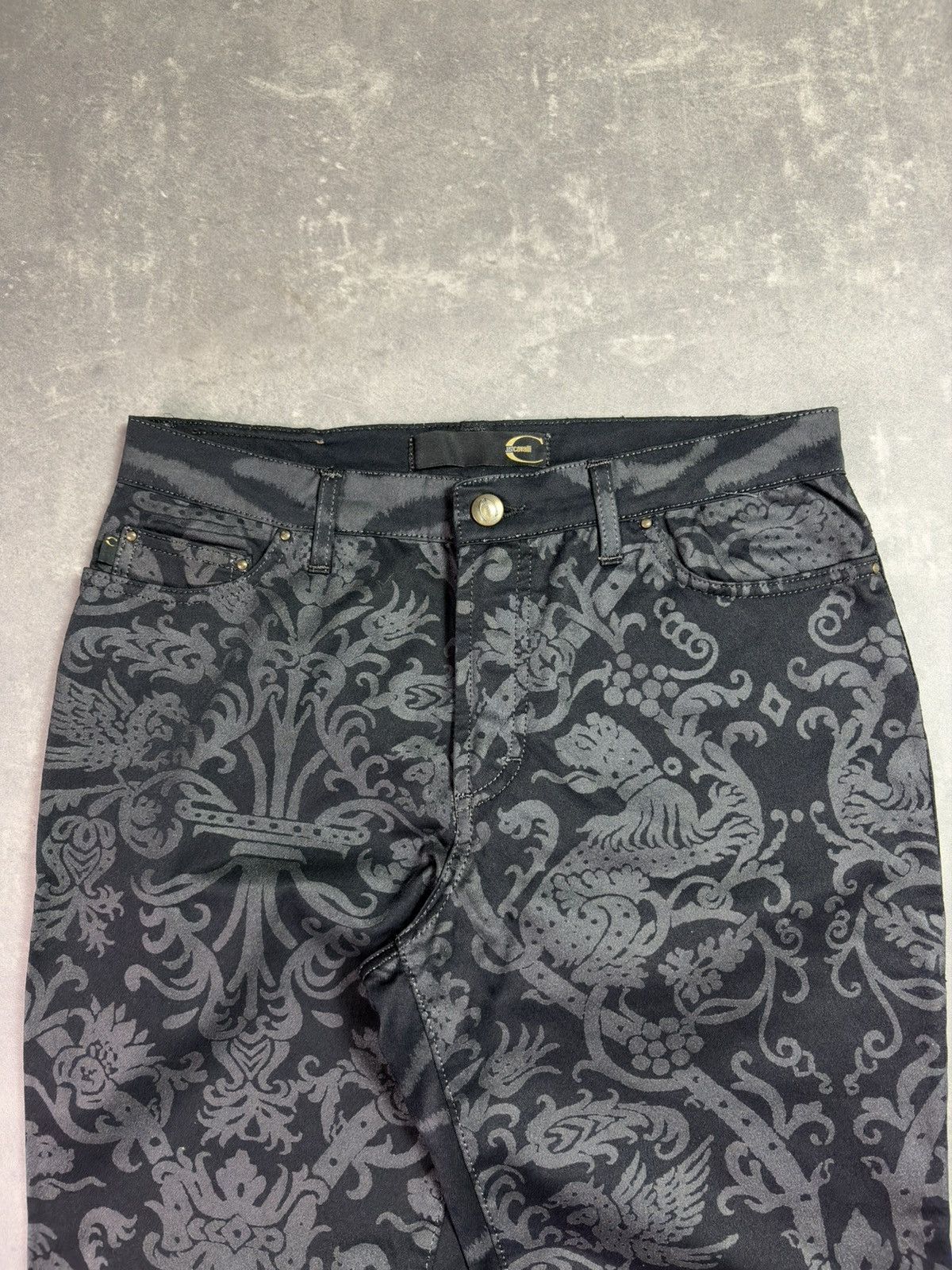 Just Cavalli 00s Just Cavalli Baroque Animal Flared Denim Jeans 30 Rare Size US 30 / EU 46 - 5 Thumbnail