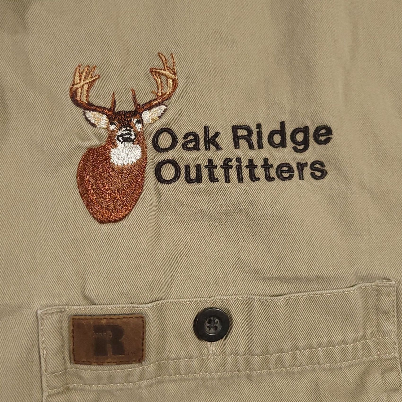 Wrangler Riggs Workwear Shirt Mens XL Khaki Button Down Oak Ridge Outfitters Logo Cotton Shirt Mens XL Beige/Khaki 3W501.KH Size US XL / EU 56 / 4 - 3 Thumbnail