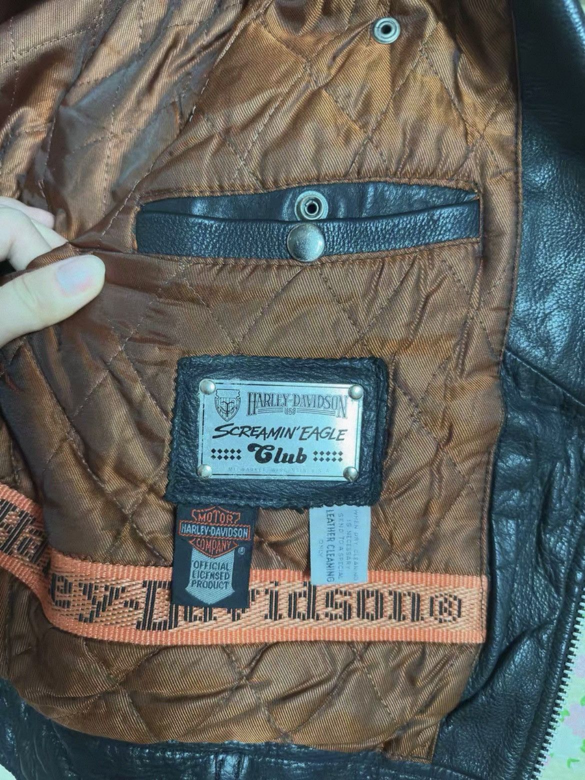Harley Davidson 80s Harley-Davidson Cavaliers Leather Jacket – Vintage Size US M / EU 48-50 / 2 - 3 Thumbnail