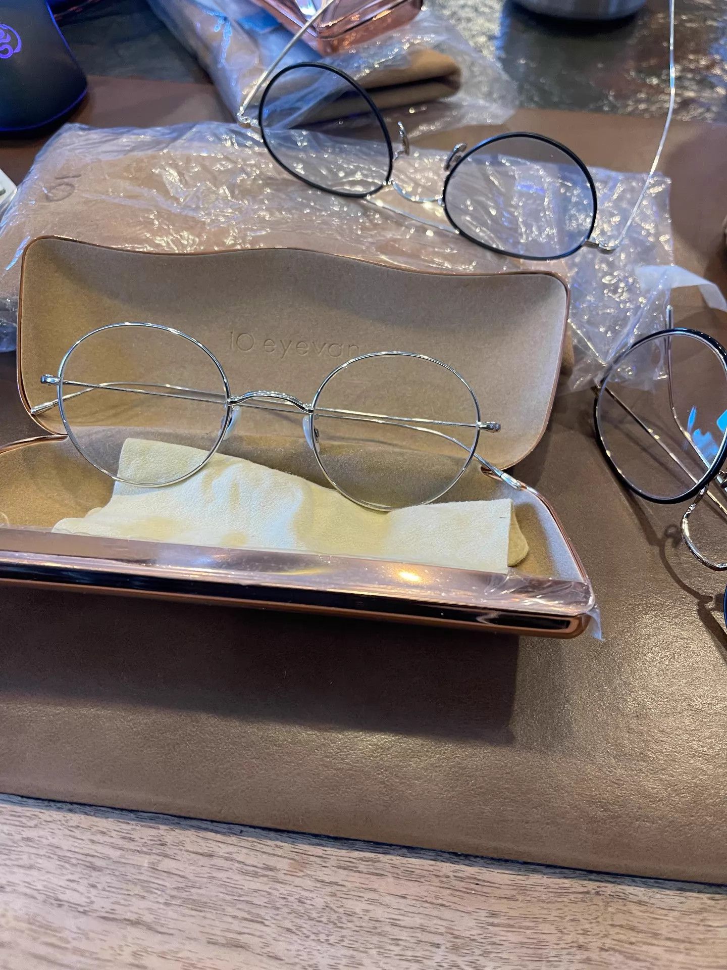 Eyevan 7285 EYEVAN NO5 1s Silver Japan-Made Acetate Frames New Size ONE SIZE - 2 Thumbnail