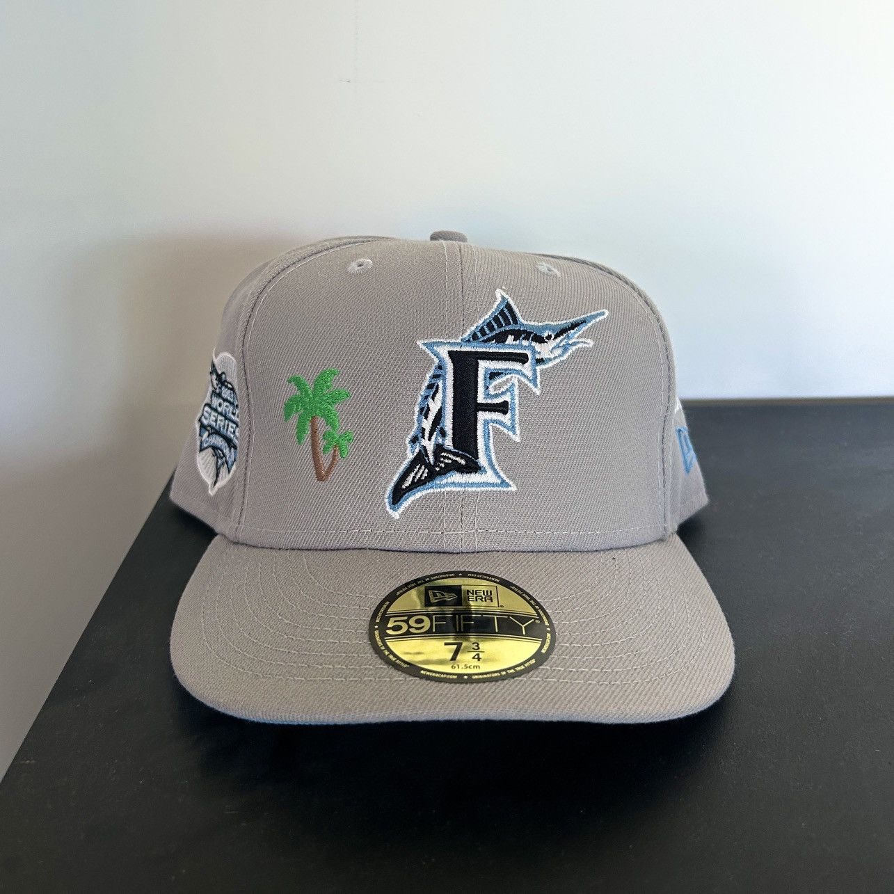 *7 3/4* NEW ERA Florida Miami Marlins Custom Patches Fitted