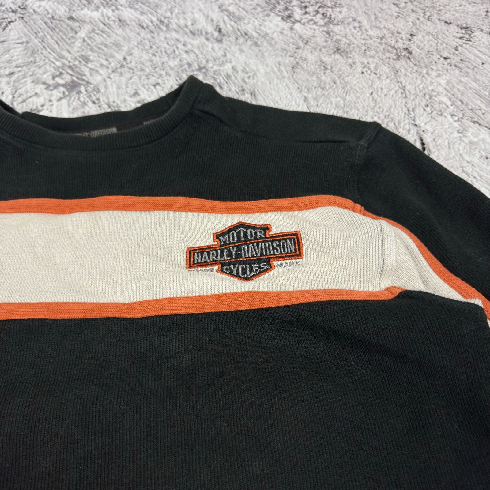 Harley Davidson VTG Harley-Davidson Men's Black Cotton Pullover Sweatshirt S Size US S / EU 44-46 / 1 - 8 Thumbnail