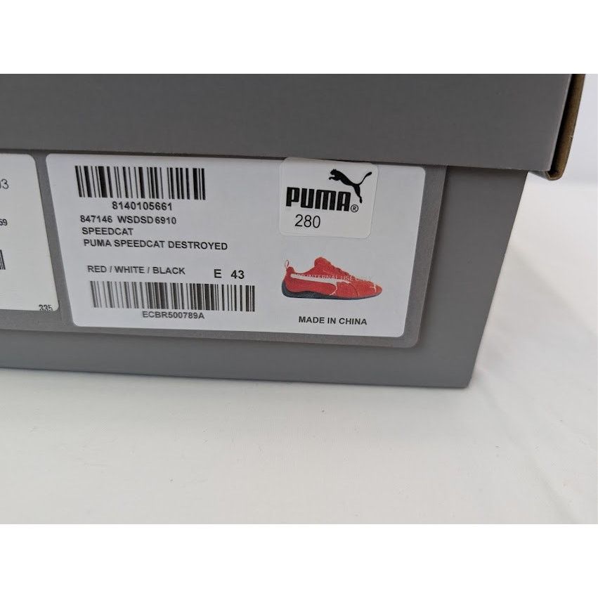 Balenciaga × Puma o1rshd1 Q:2 / Speedcat Destroyed Low Top Sneaker in Red Size US 10 / EU 43 - 23 Thumbnail