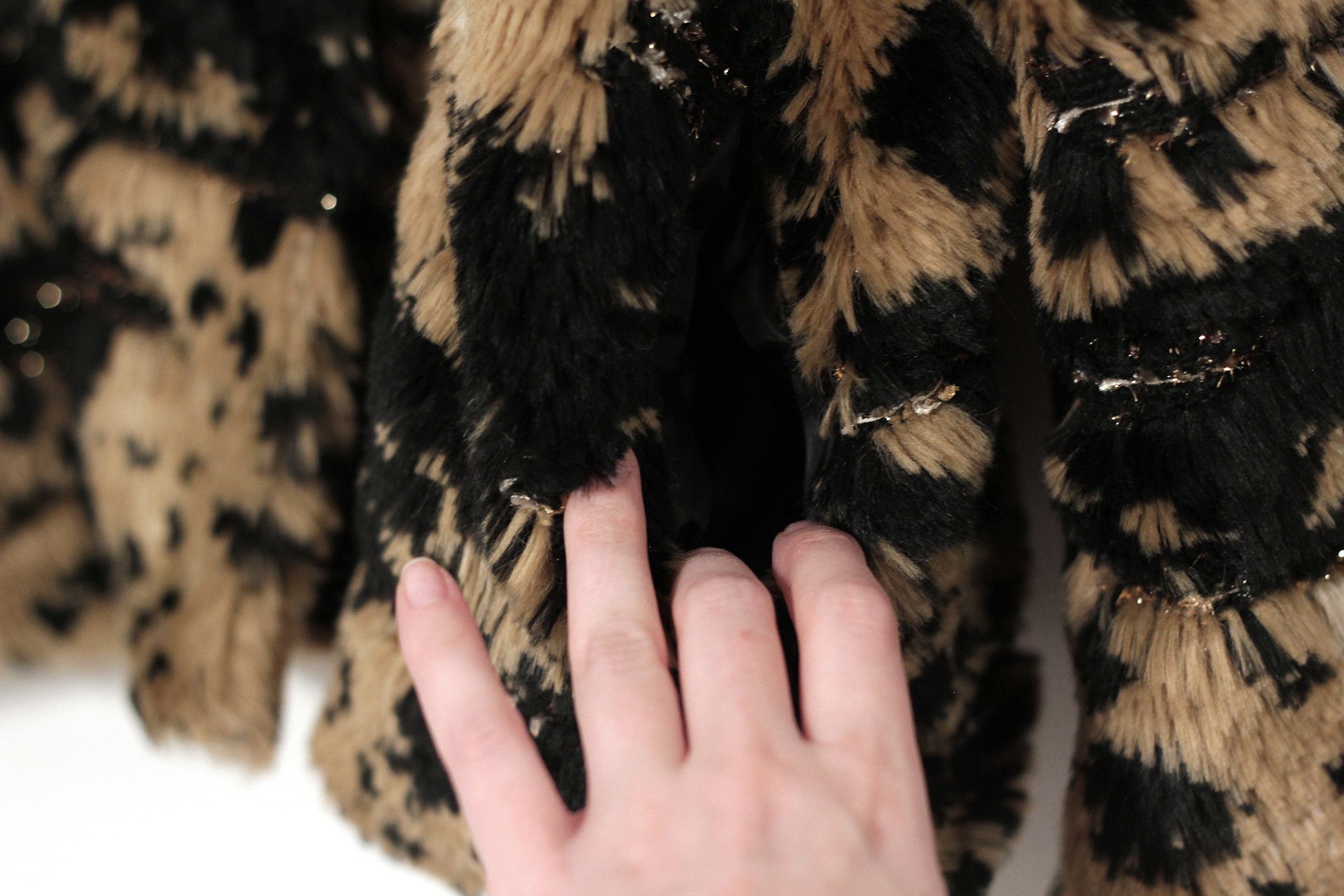 Other Faux fur jacket with tweed, leopard print Size ONE SIZE - 6 Thumbnail