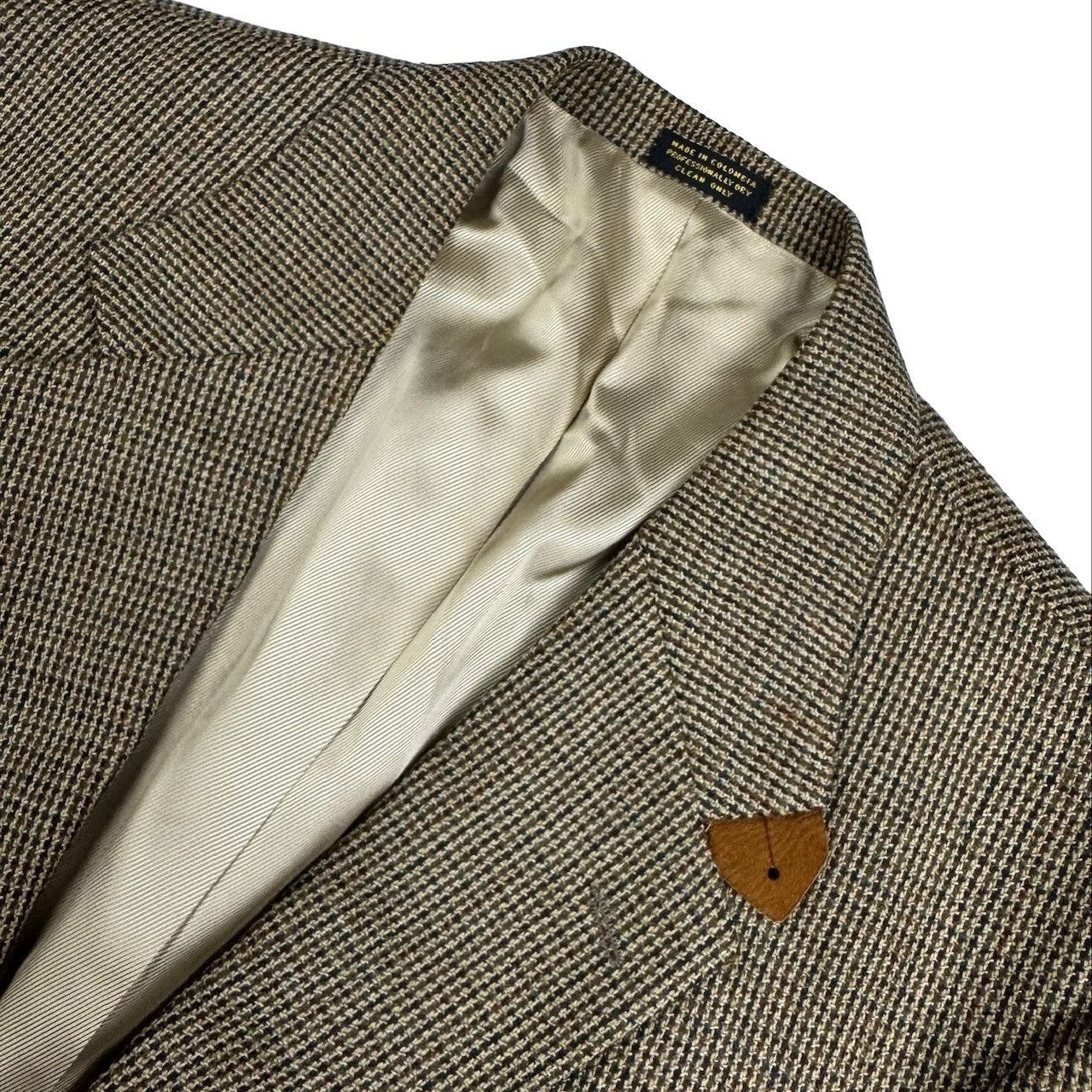 Oscar De La Renta Oscar De La Renta Men's Tweed Leather ELbow Patches Blazer J Size 42S - 1 Thumbnail