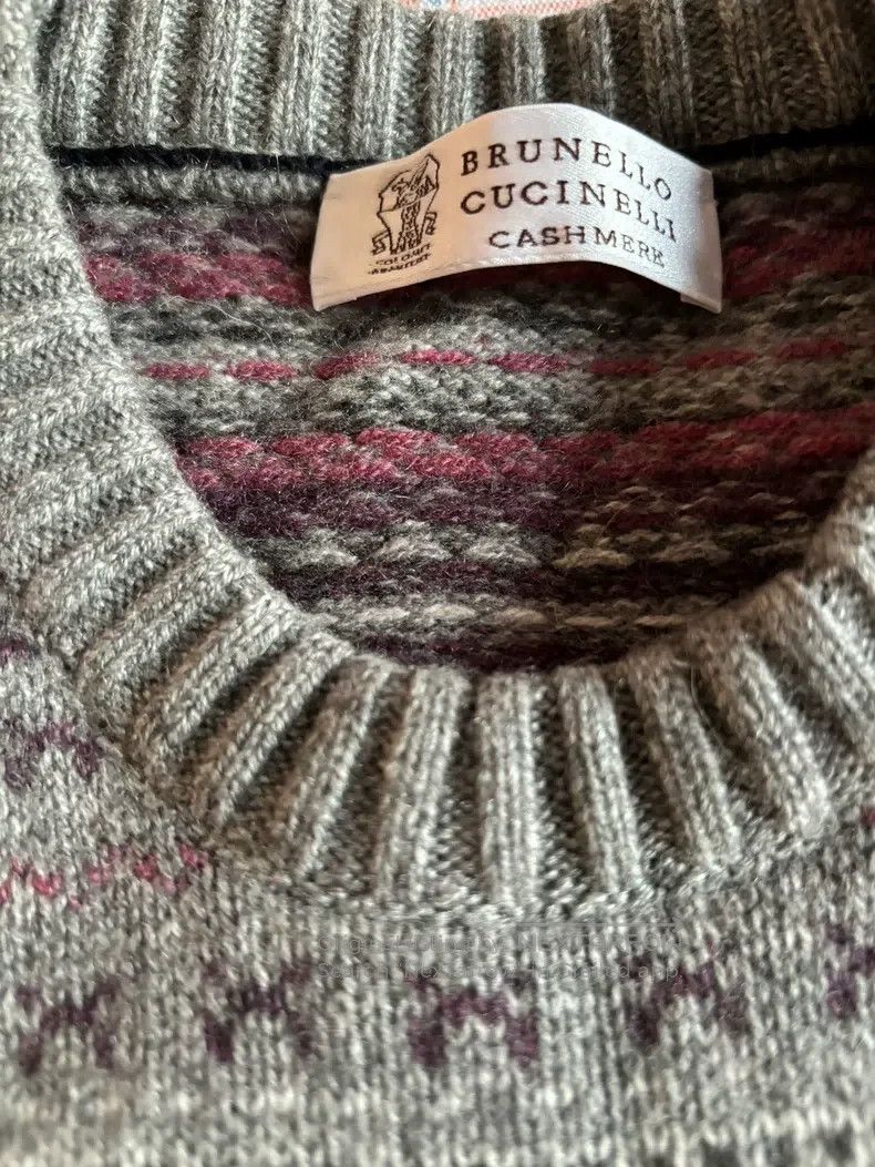 Brunello Cucinelli Brunello Cucinelli Round Neck Cashmere Sweater Size US M / EU 48-50 / 2 - 2 Thumbnail