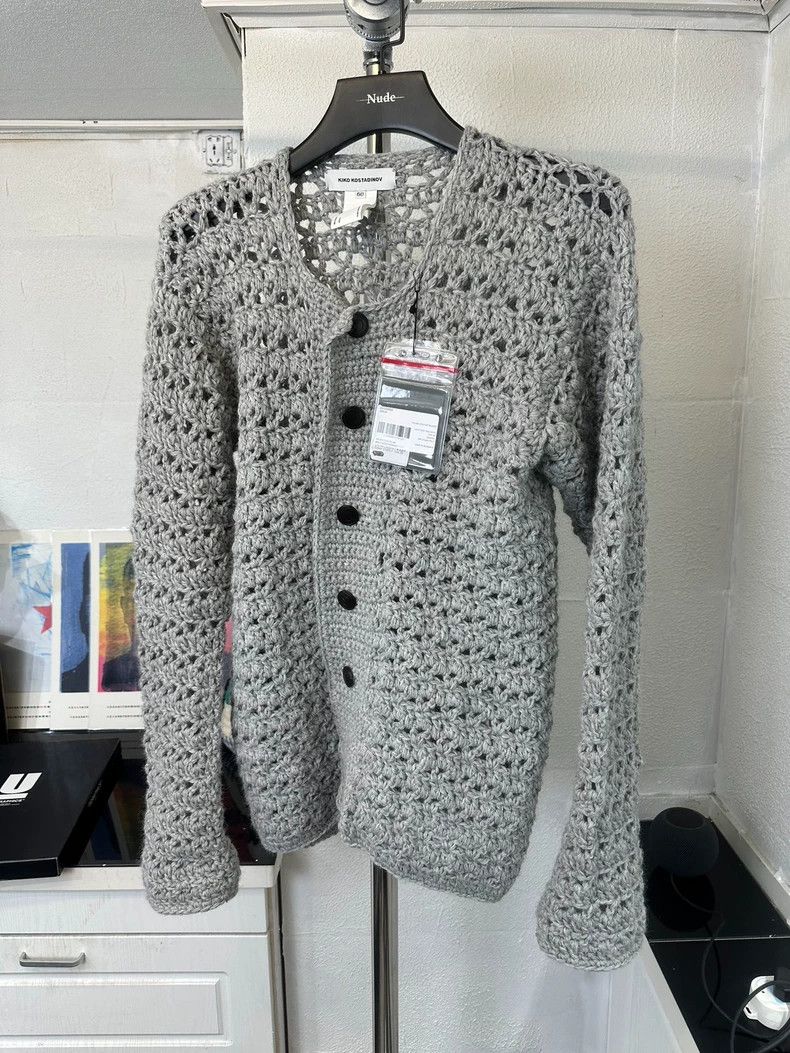 Kiko kostadinovKnitted cardigan with hollow stamens shirt 2