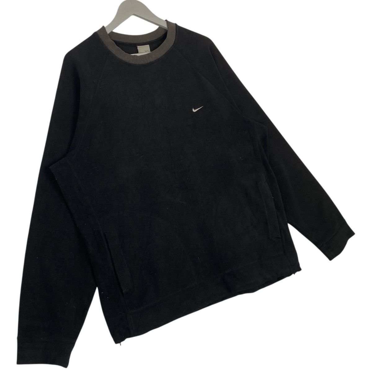 Other Vintage Nike Swoosh Fleece Sweatshirt Crewneck Black Size US XL / EU 56 / 4 - 3 Thumbnail
