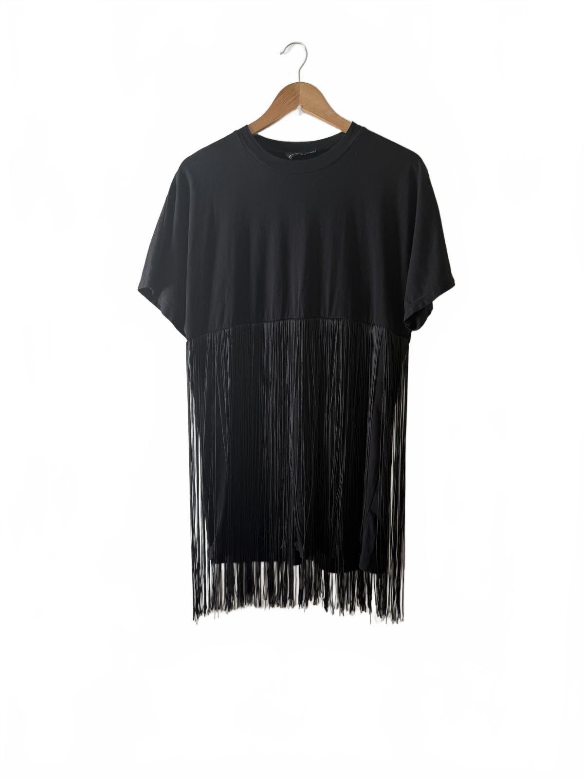 Other ASOS DESIGN Black Fringe Knee-Length Dress Size M / US 6-8 / IT 42-44 - 2 Thumbnail