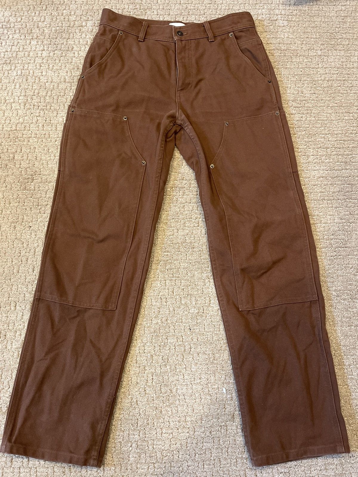 image of Aime Leon Dore Double Knee Carpenter Pants in Brown, Men's (Size 30)