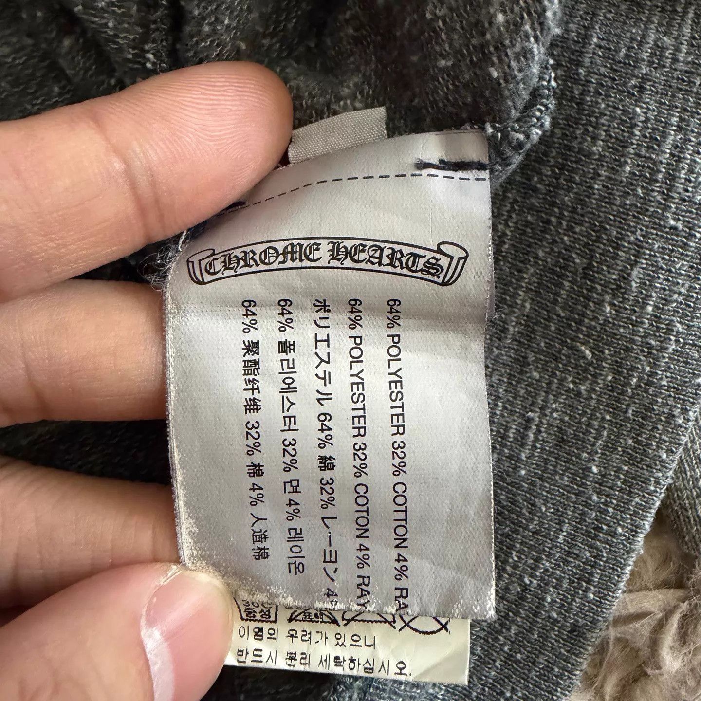 Chrome Hearts Chrome Hearts Gray Sanskrit Sketch Oversized Cross Crew M Size US M / EU 48-50 / 2 - 4 Thumbnail