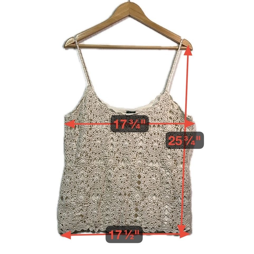 Lauren Ralph Lauren Size XL | RALPH LAUREN Women's Hand Knit Camisole Tank Top Size XL / US 12-14 / IT 48-50 - 3 Thumbnail