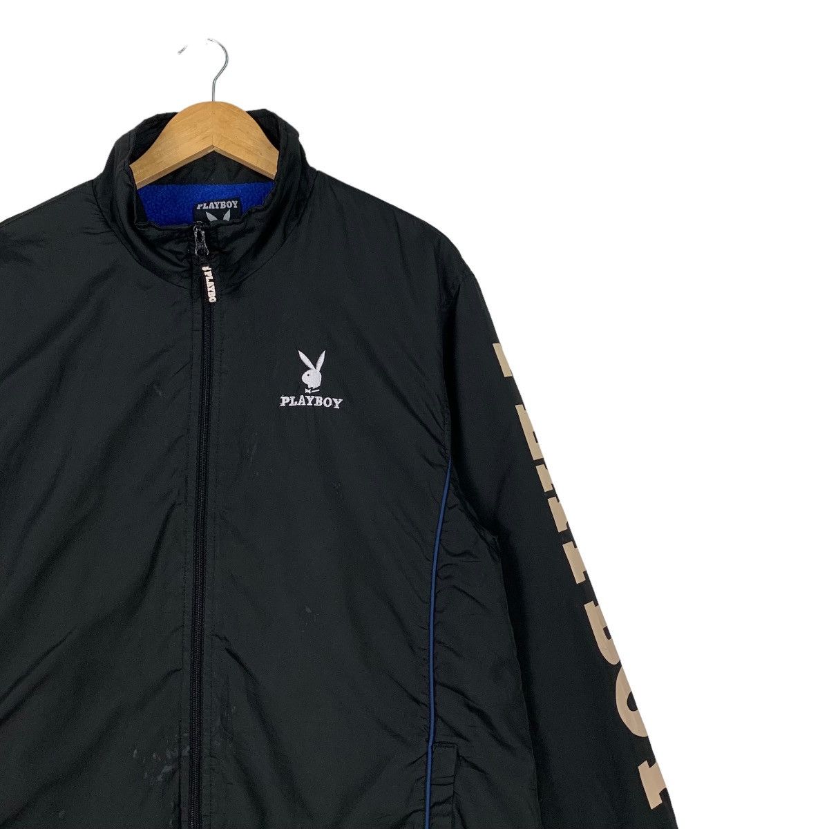 Playboy PLAYBOY Blue Fleece Lined Big Logo Light Jacket #1170-C54 Size US L / EU 52-54 / 3 - 5 Thumbnail