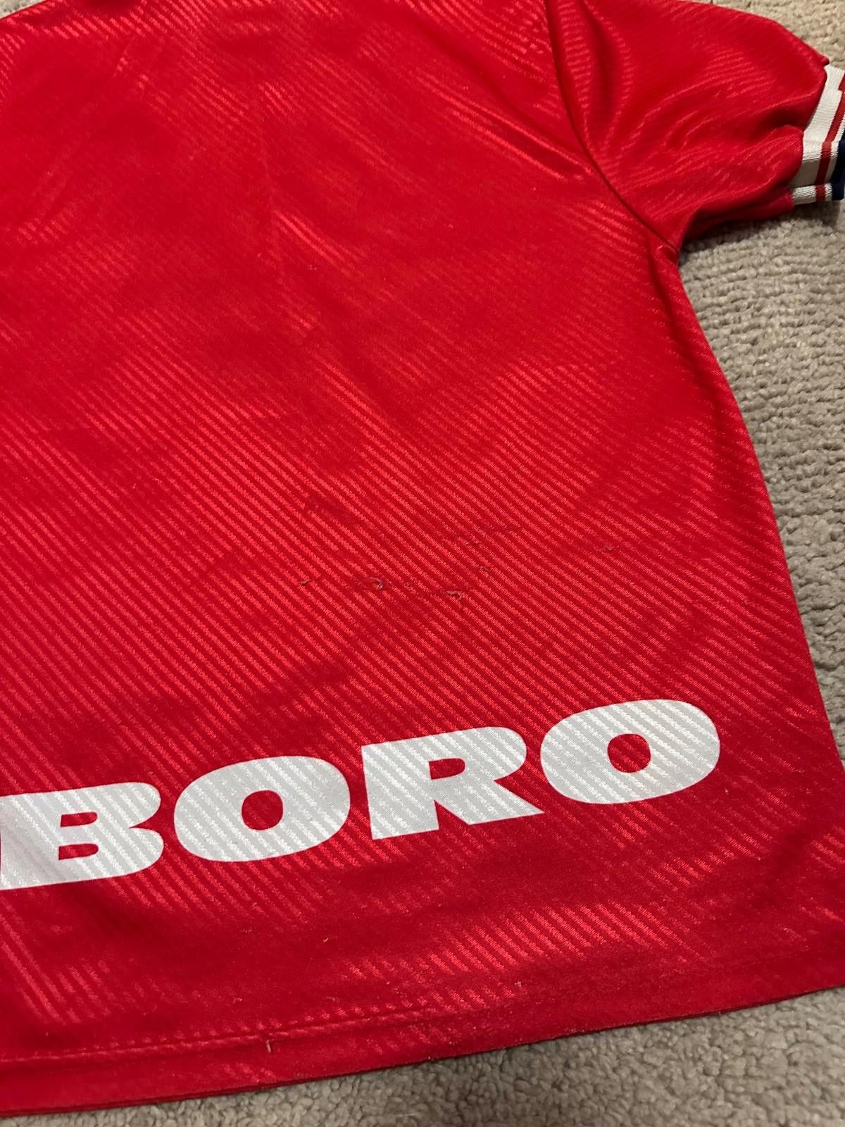 Errea Middlesbrough football shirt 1997 Soccer Errea Jersey Boy 36 Size US XXS / EU 40 - 8 Thumbnail
