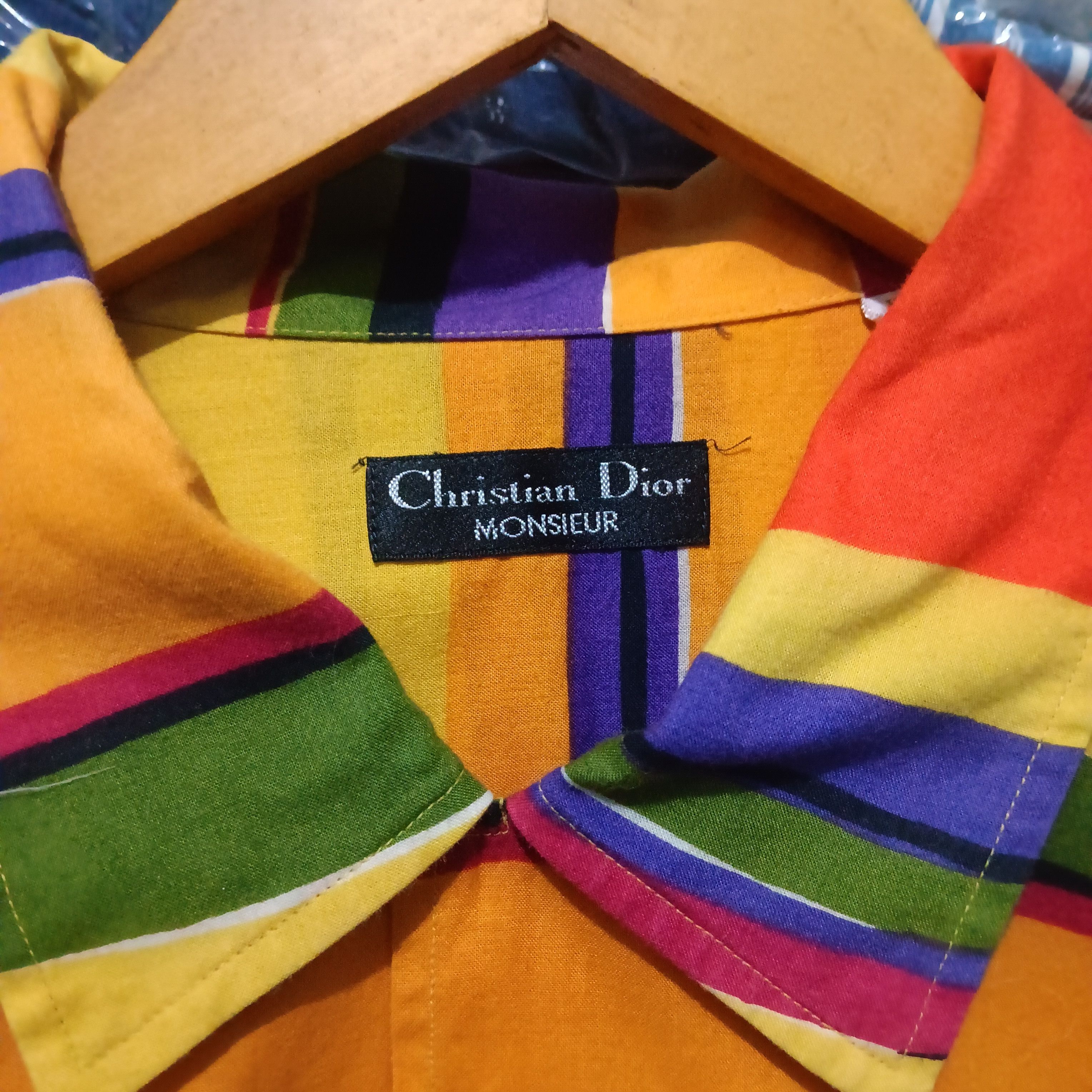 Christian Dior Monsieur × Vintage Vintage christian dior monsieur strip shirt button up Size US L / EU 52-54 / 3 - 2 Thumbnail