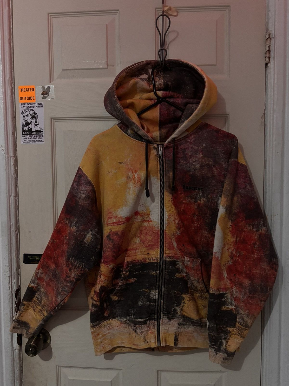 Supreme Supreme Fire Zip Up Hooded Sweatshirt | Grailed