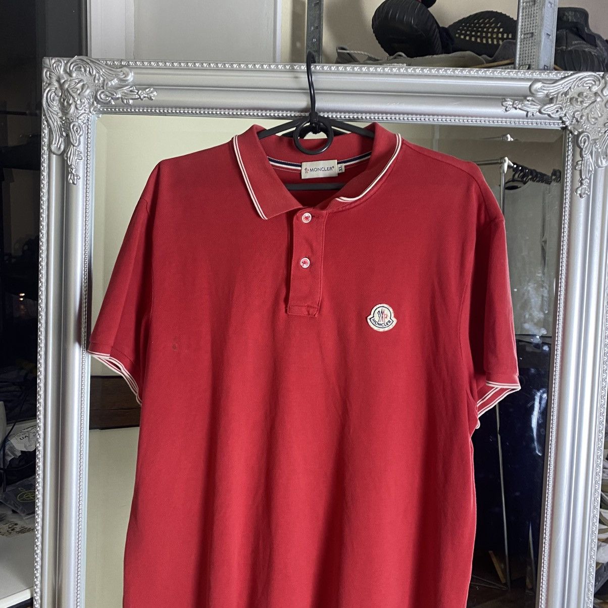 Moncler t-shirt polo moncler red luxury Size US XL / EU 56 / 4 - 2 Thumbnail