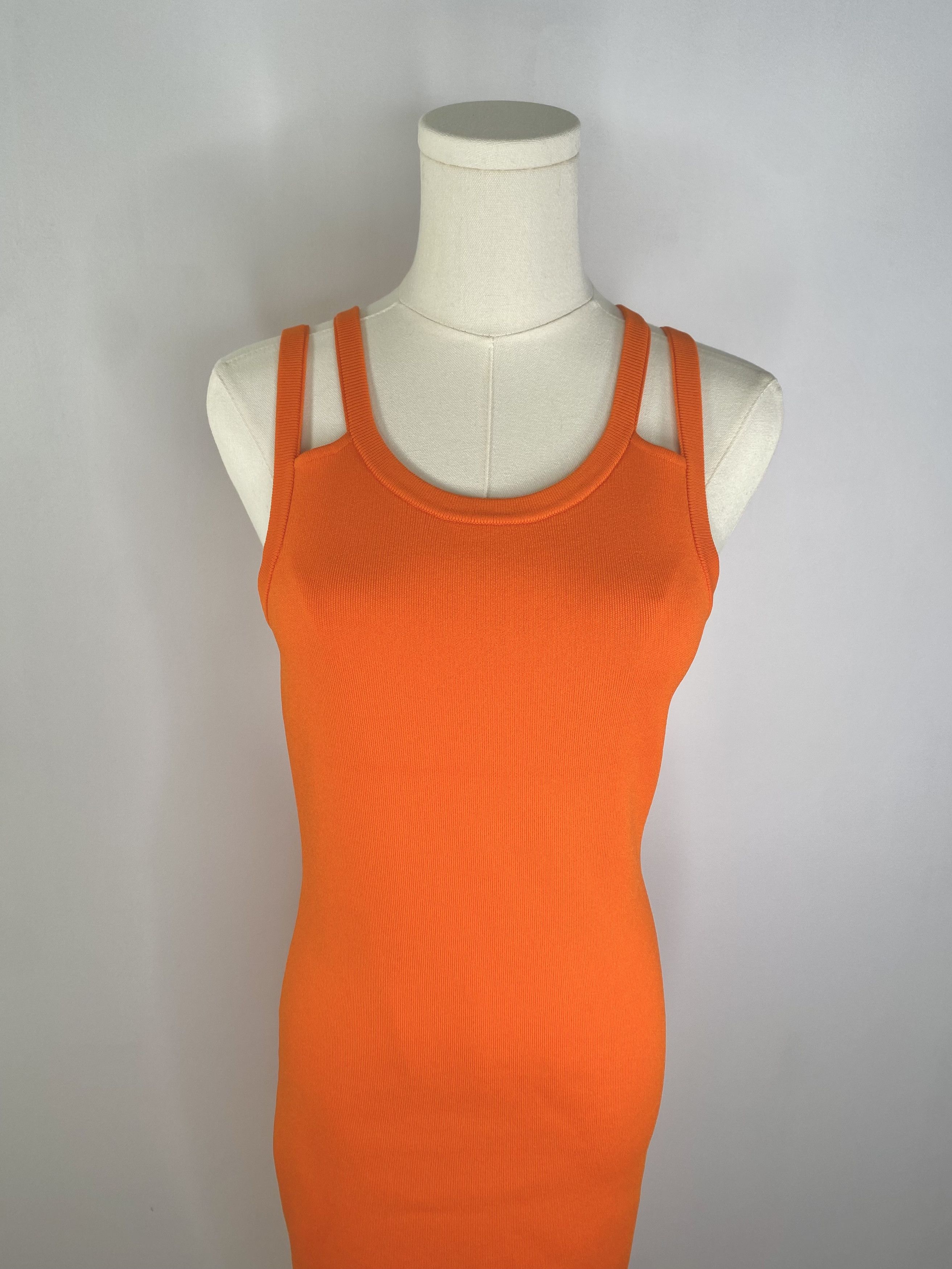 Michael Kors - Bright Orange Knit Bodycon Dress