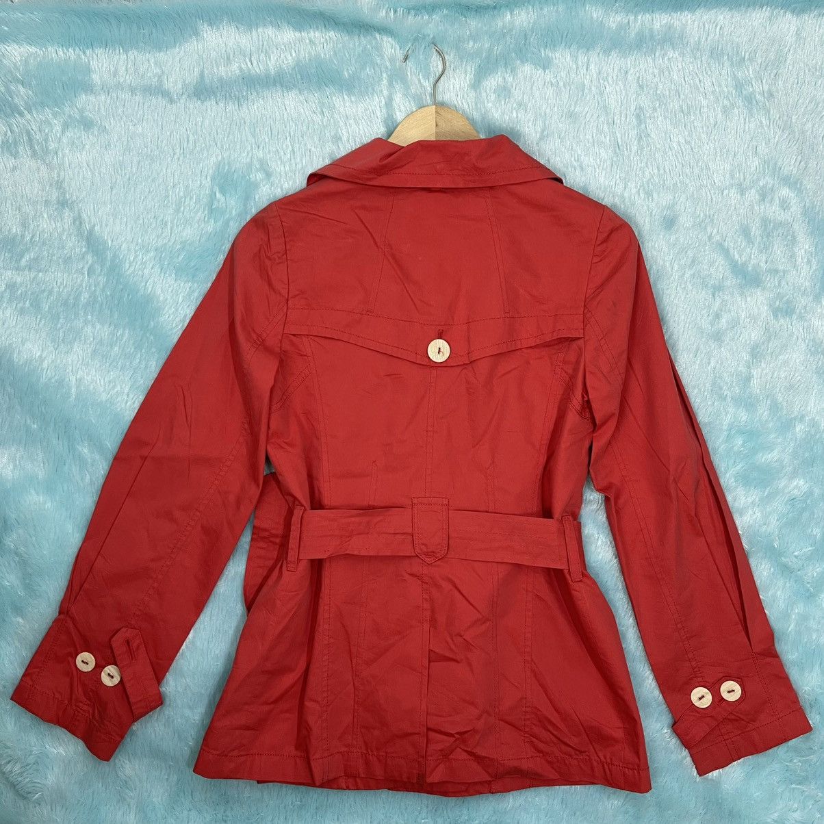 Sisley Sisley Fox Red Double-Breasted Trench Coat Size L / US 10 / IT 46 - 2 Thumbnail