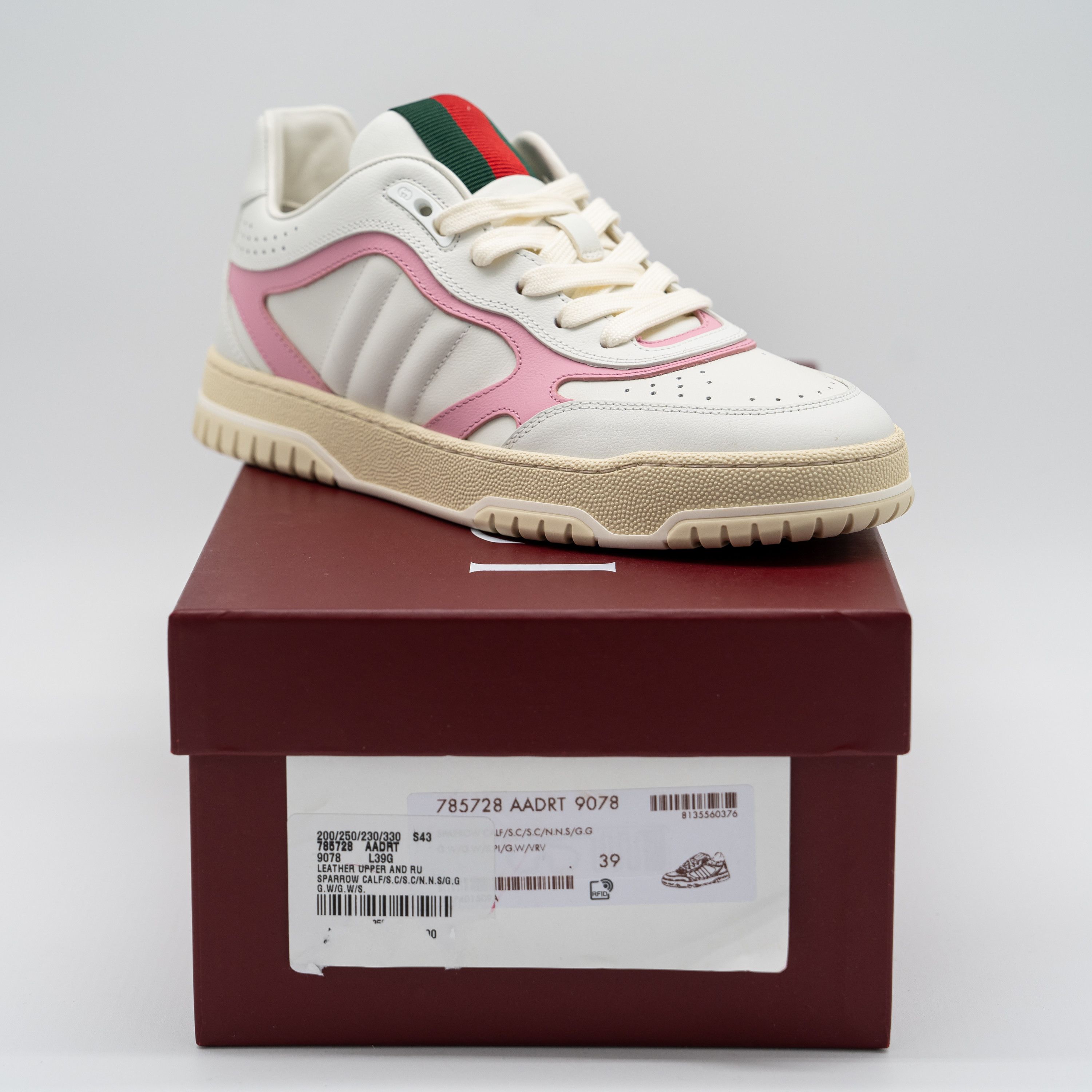 Gucci 9 US Gucci Re-Web Sneakers White Pink Leather Size US 9 / IT 39 - 13 Thumbnail