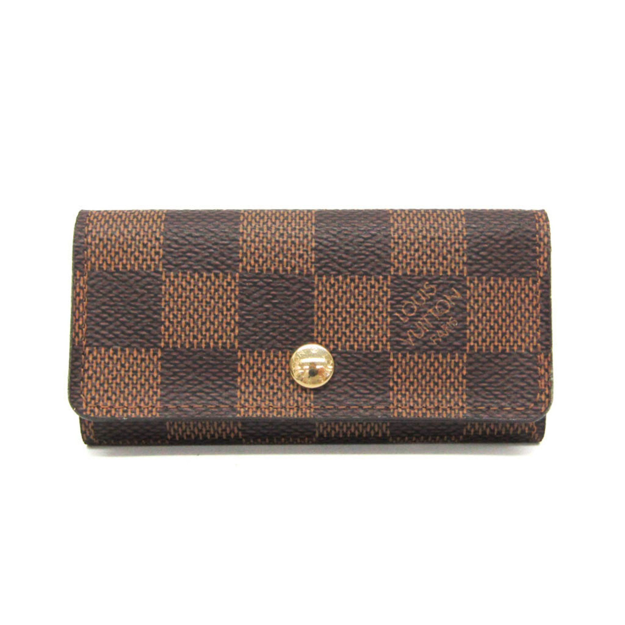 Louis Vuitton Louis Vuitton Damier 4 Key Holder N62631 Men,Women Damier Canvas Key Case Brown Size ONE SIZE - 1 Thumbnail
